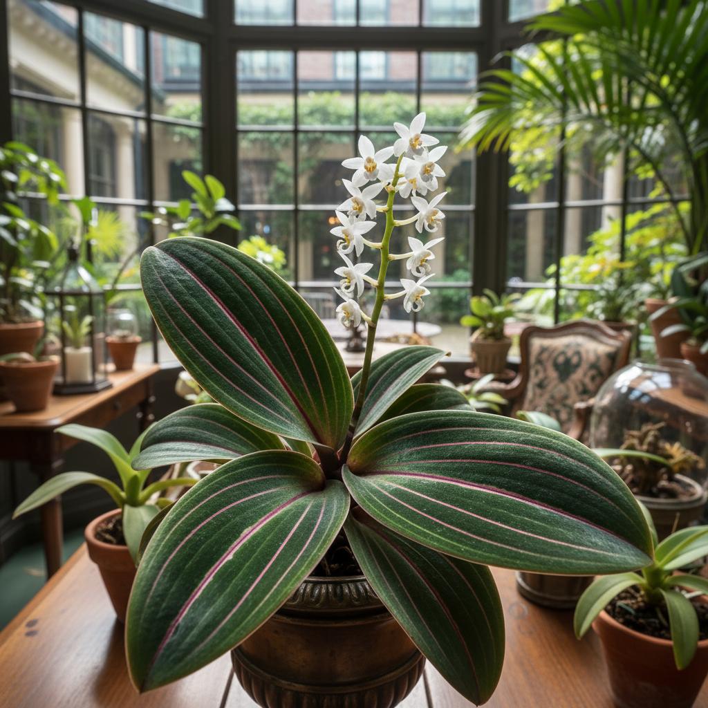 Schwarzblättrige Schmuckorchidee (Ludisia discolor)