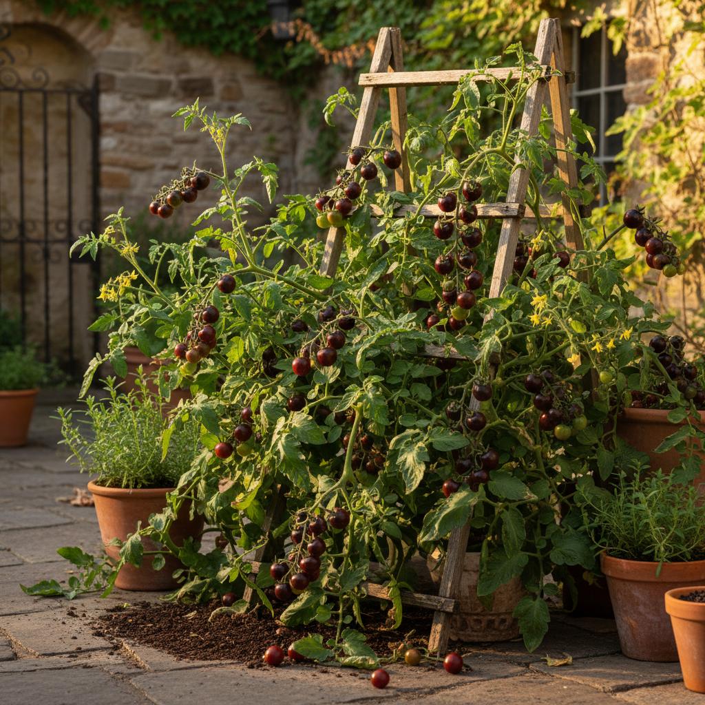Schwarze Kirschtomate (Lycopersicon esculentum 'Black Cherry')