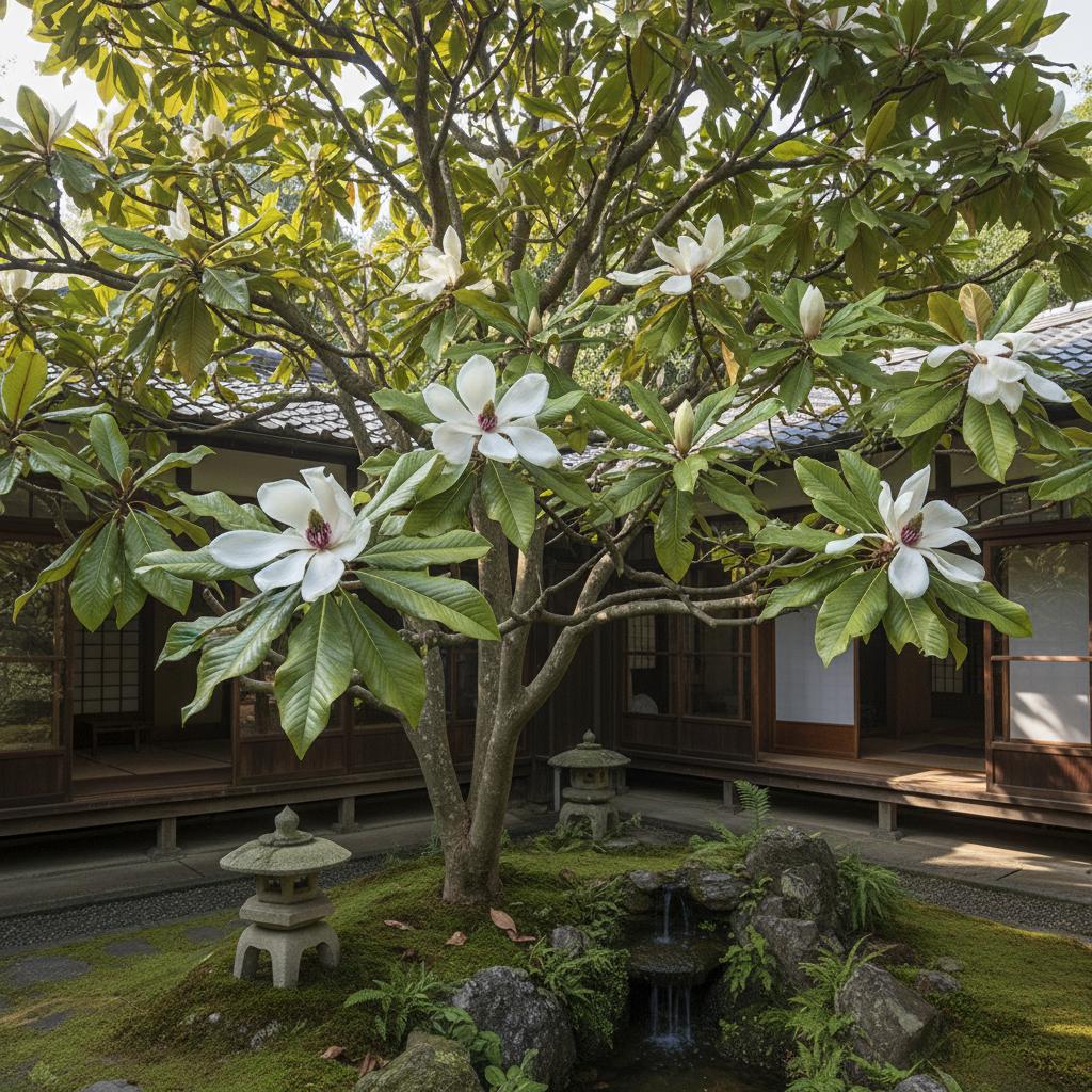 Schirm-Magnolie (Dreiblättrige Magnolie) (Magnolia tripetala)