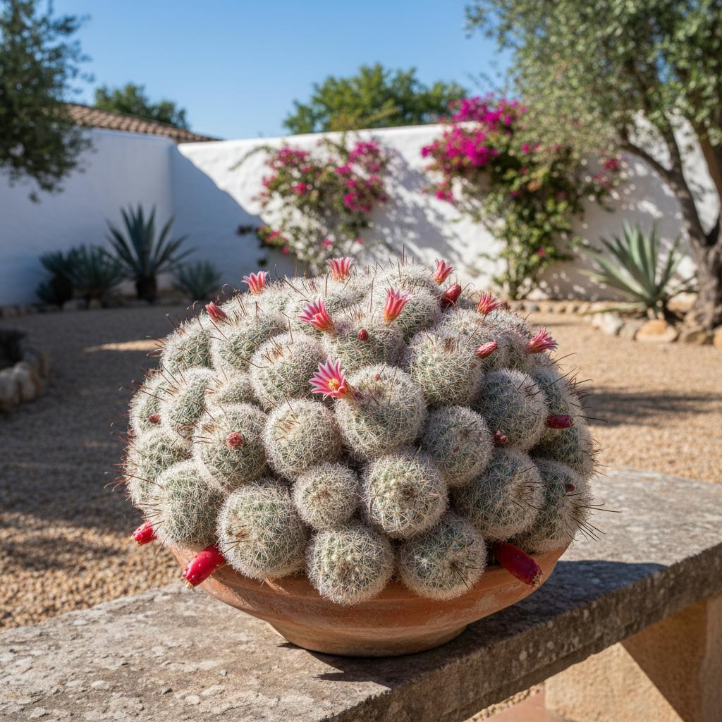 Wollige Nacktmauskaktus (Mammillaria lasiacantha)