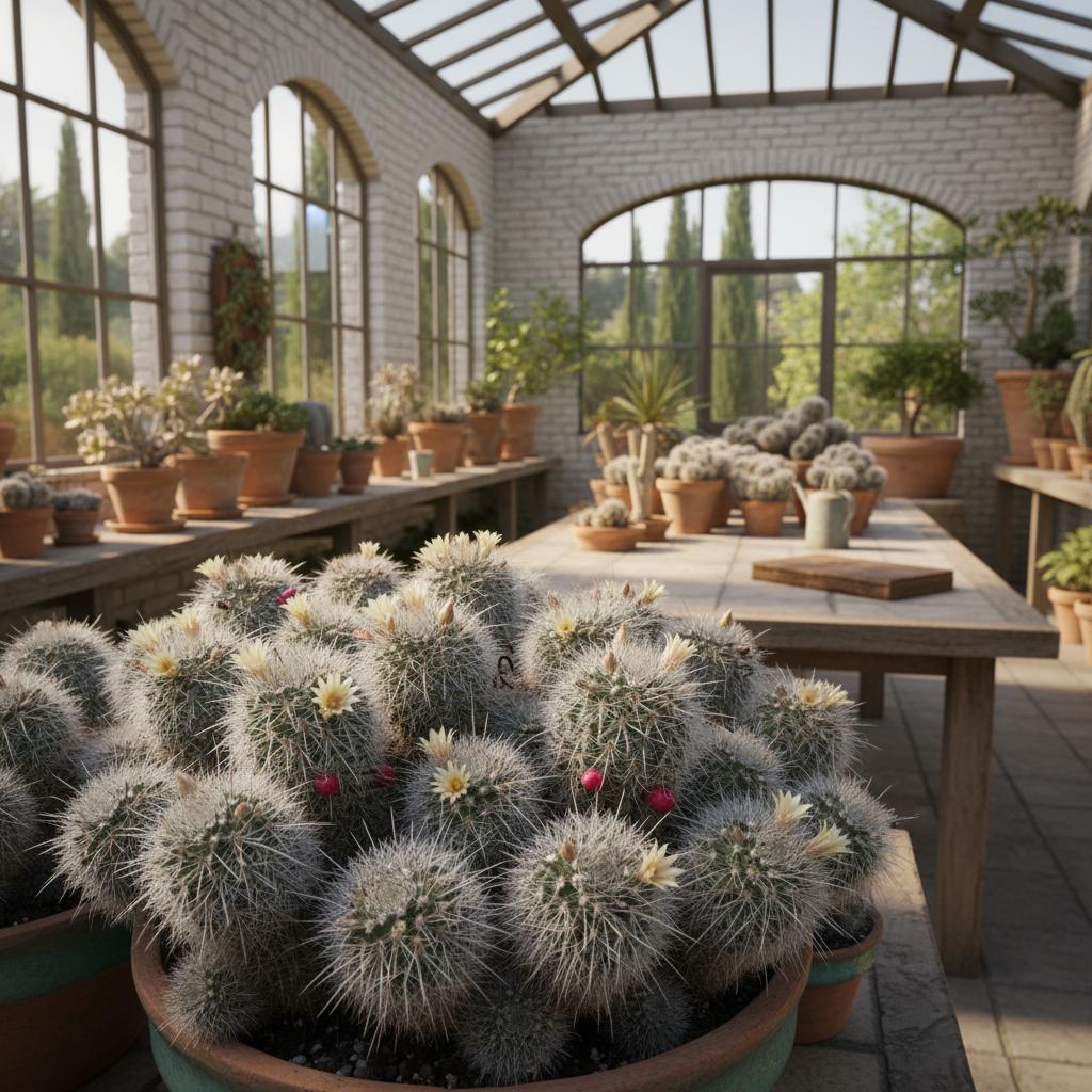 Wollige Nacktmauskaktus (Mammillaria crinita)