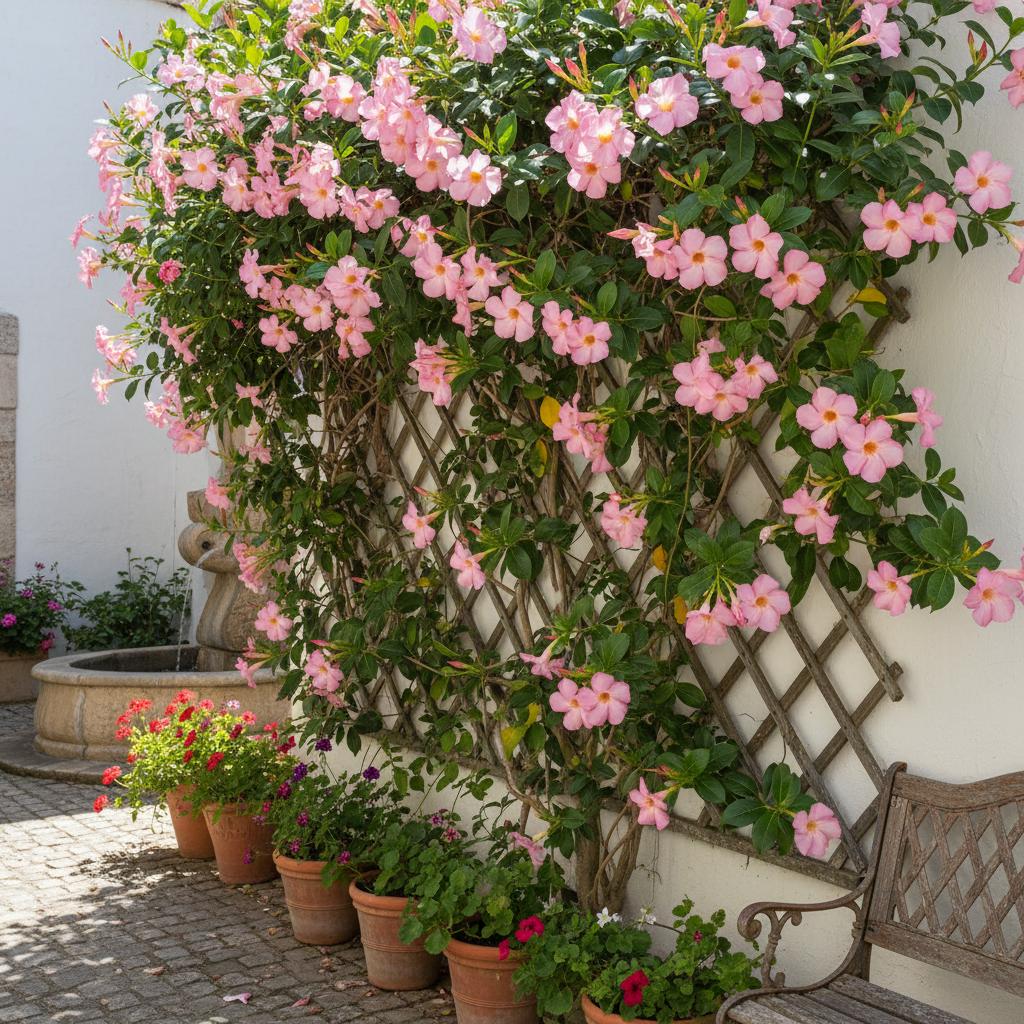 Mandevilla 'Alice Du Pont' (Mandevilla × amabilis 'Alice Du Pont')
