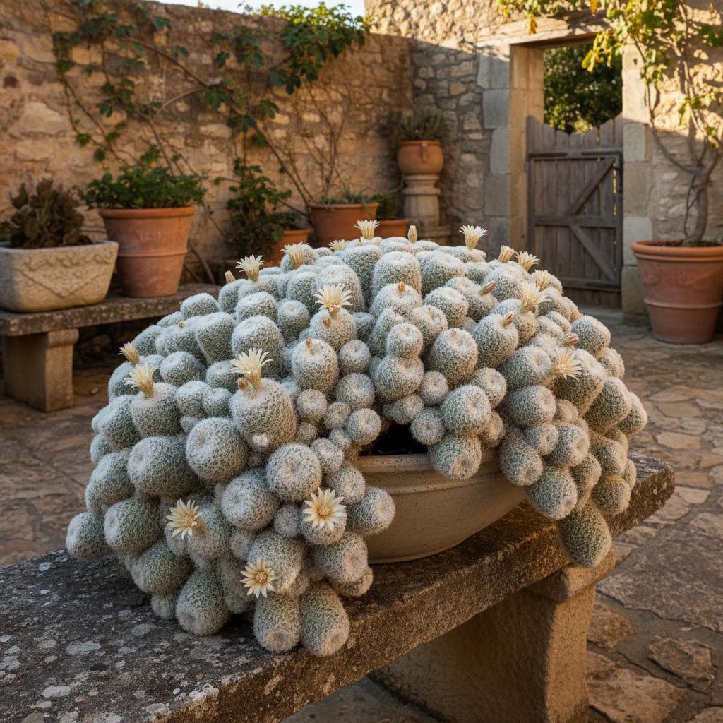 Arizona-Schneekappe-Mammillarie (Mammillaria vetula subsp. gracilis 'Arizona Snowcap')