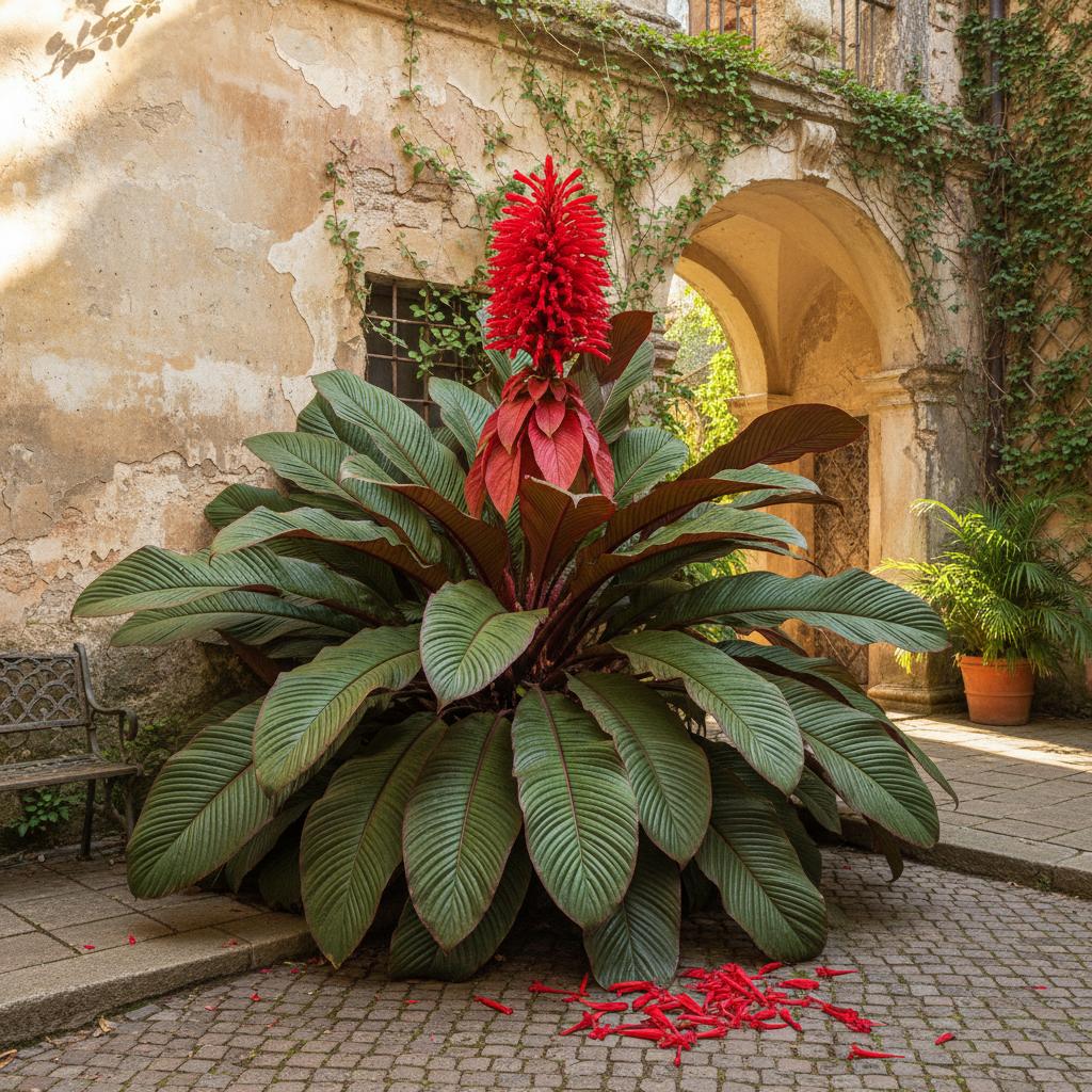 Brasilianische Rote Mantelpflanze (Megaskepasma erythrochlamys)