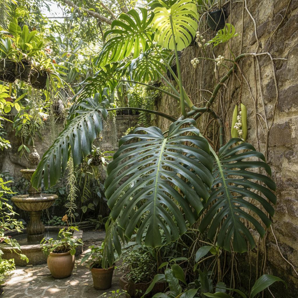 Punktiertes Fensterblatt (Monstera punctulata)