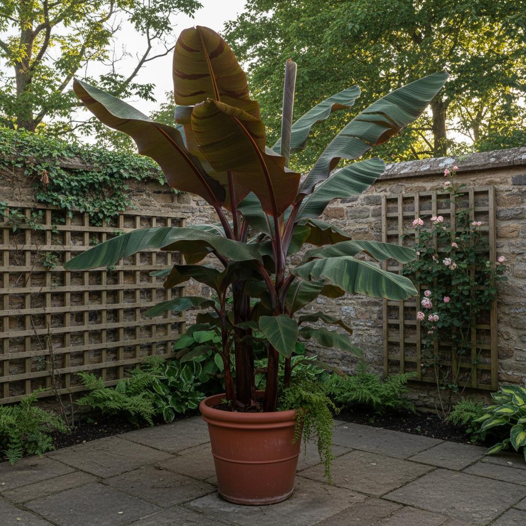 Roter Tiger-Bananenbaum (Musa sikkimensis 'Red Tiger')