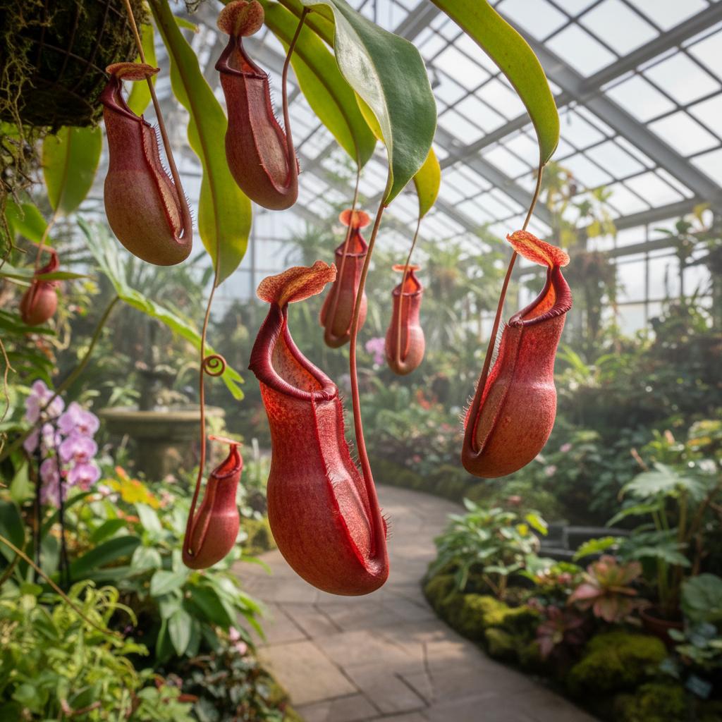 Blutige Mary Kannenpflanze (Nepenthes 'Bloody Mary')