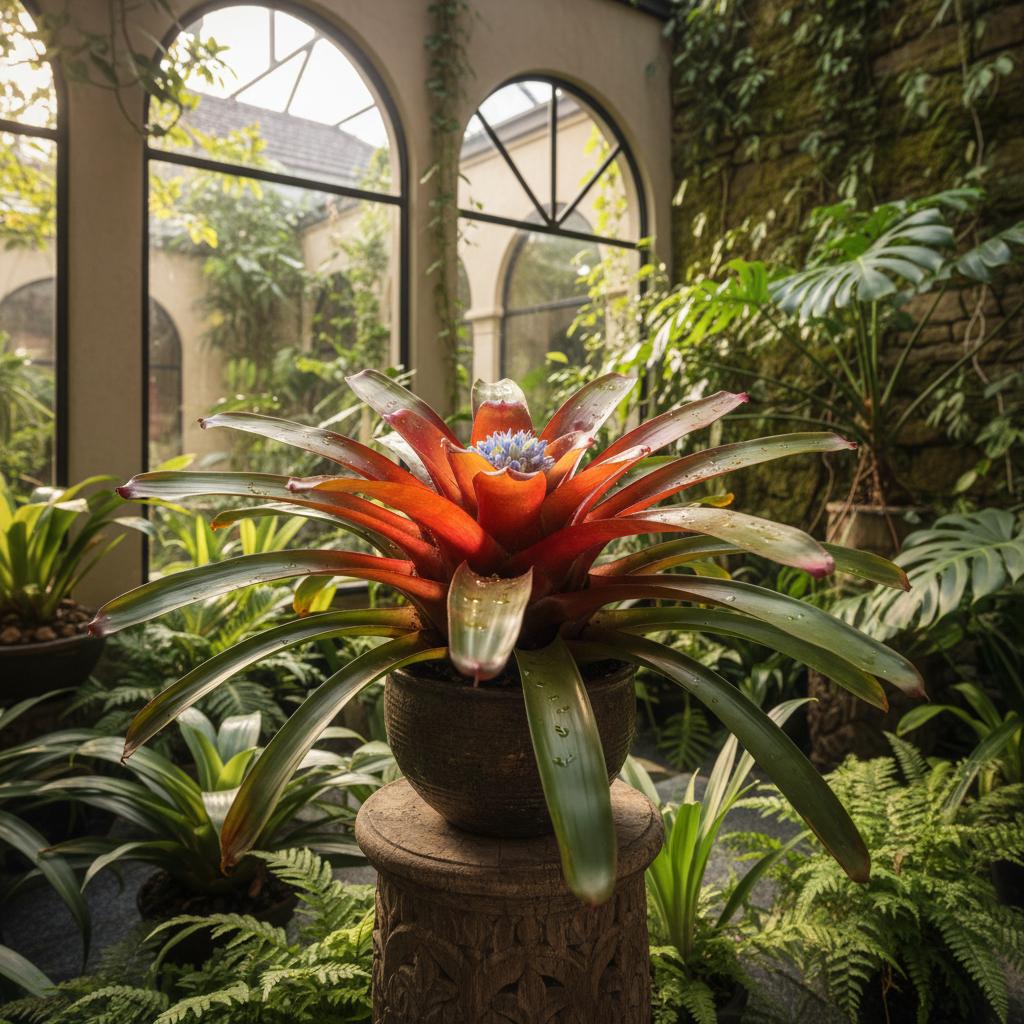 Vogelnestbromelie (Nidularium innocentii)