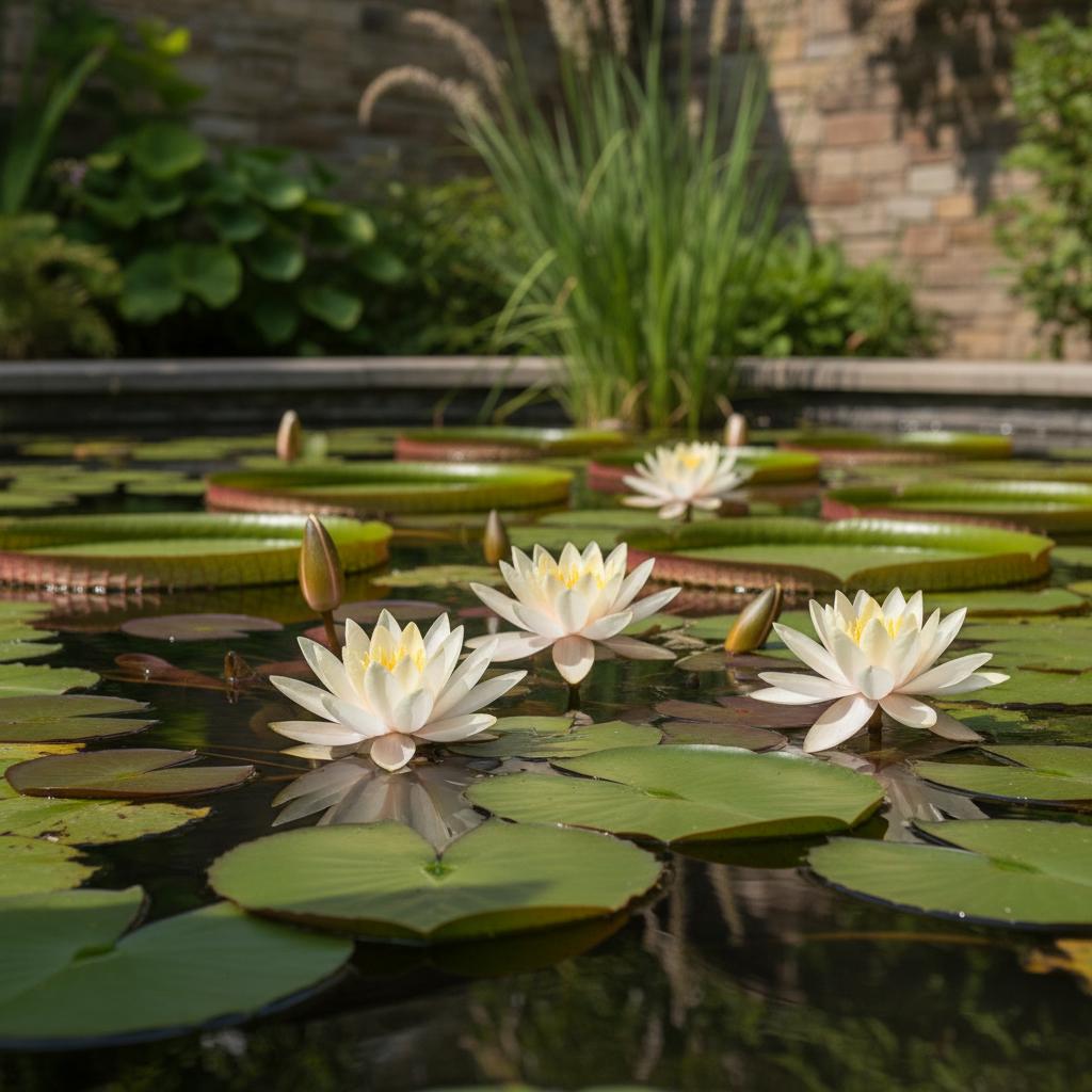 Weiße Seerose (Ägyptische Seerose) (Nymphaea lotus)