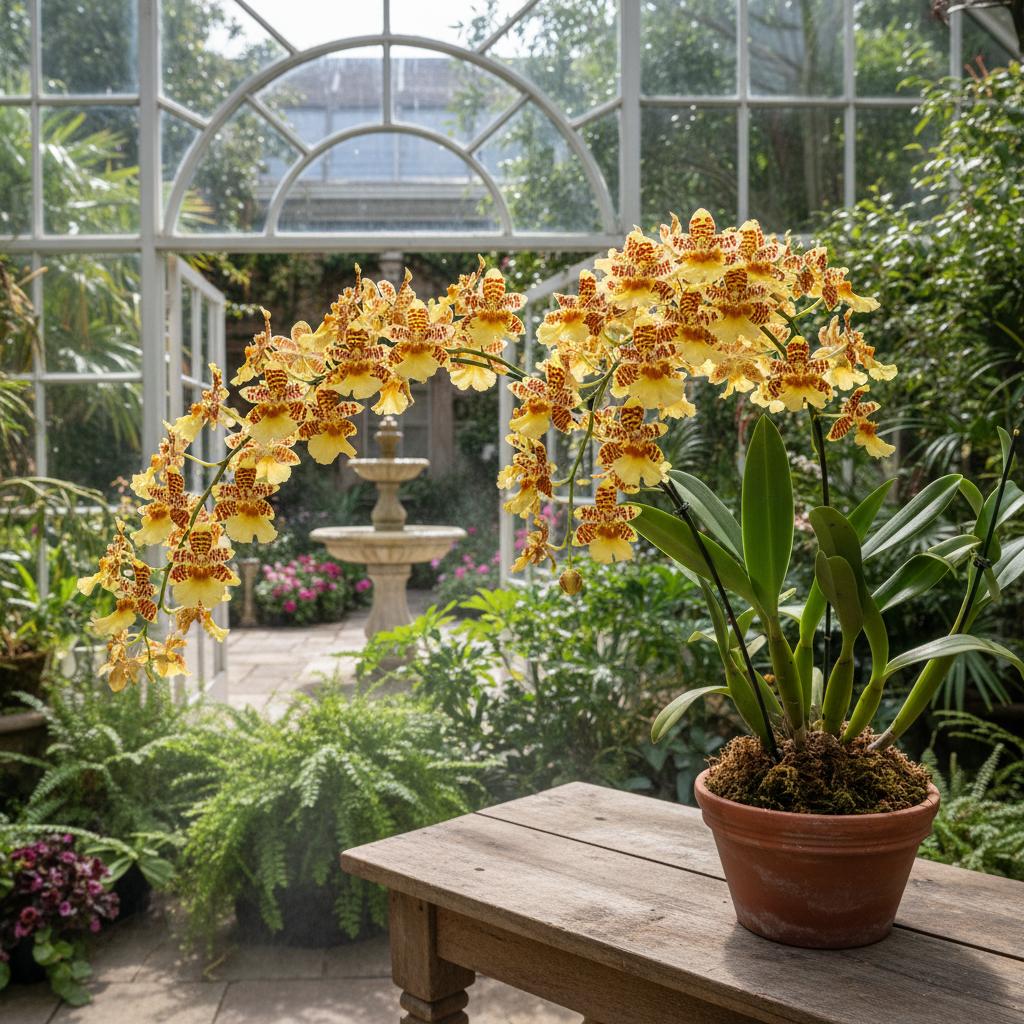 Tanzorchidee Sorte 'Mieke Van Holm' (Oncidium 'Mieke Van Holm')