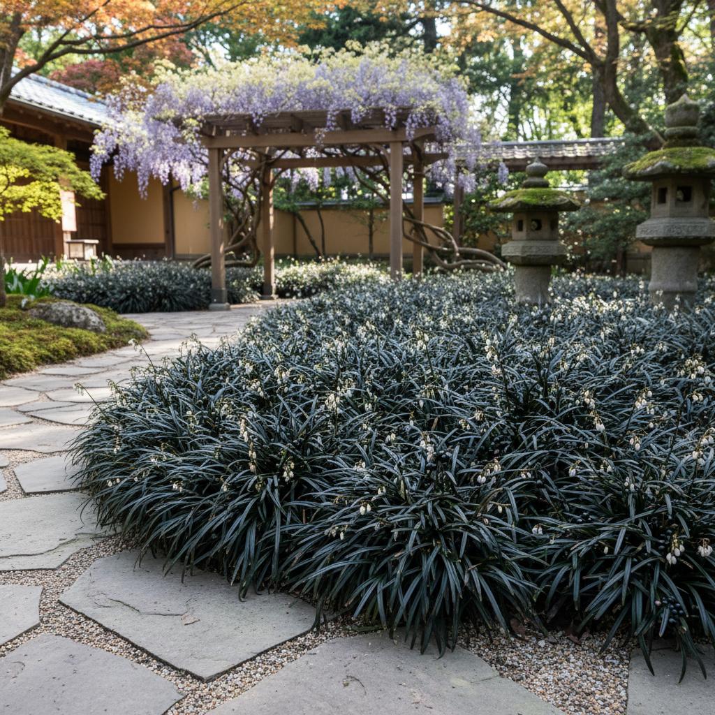 Schwarzblättriges Schlangengras (Ophiopogon planiscapus)