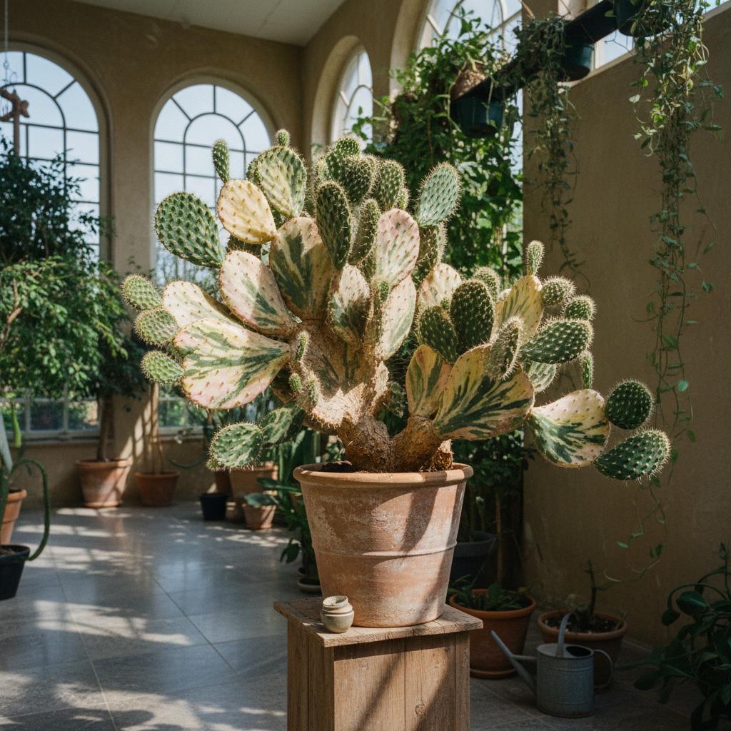 Variegierte monströse Opuntie (Opuntia monacantha f. monstruosa variegata)