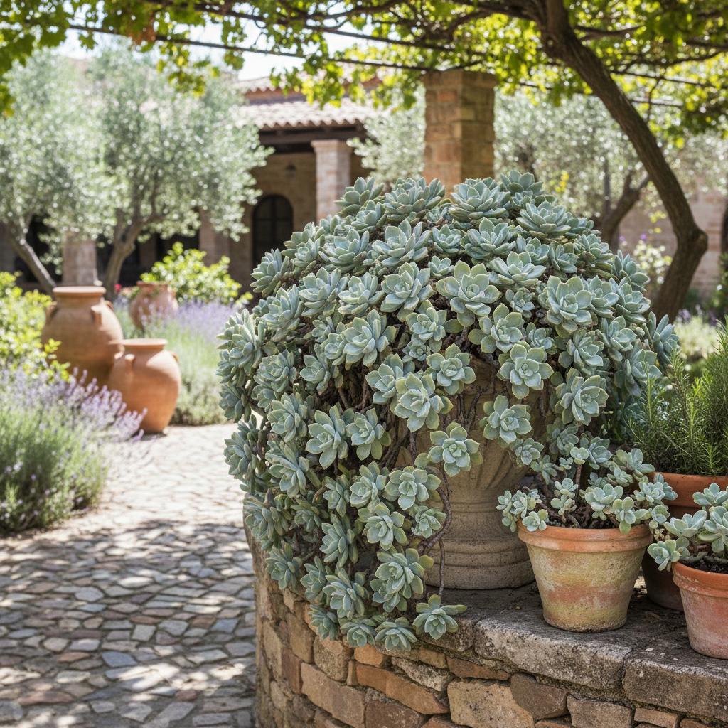 Pachyphytum compatto (Pianta di pietra) (Pachyphytum compactum)