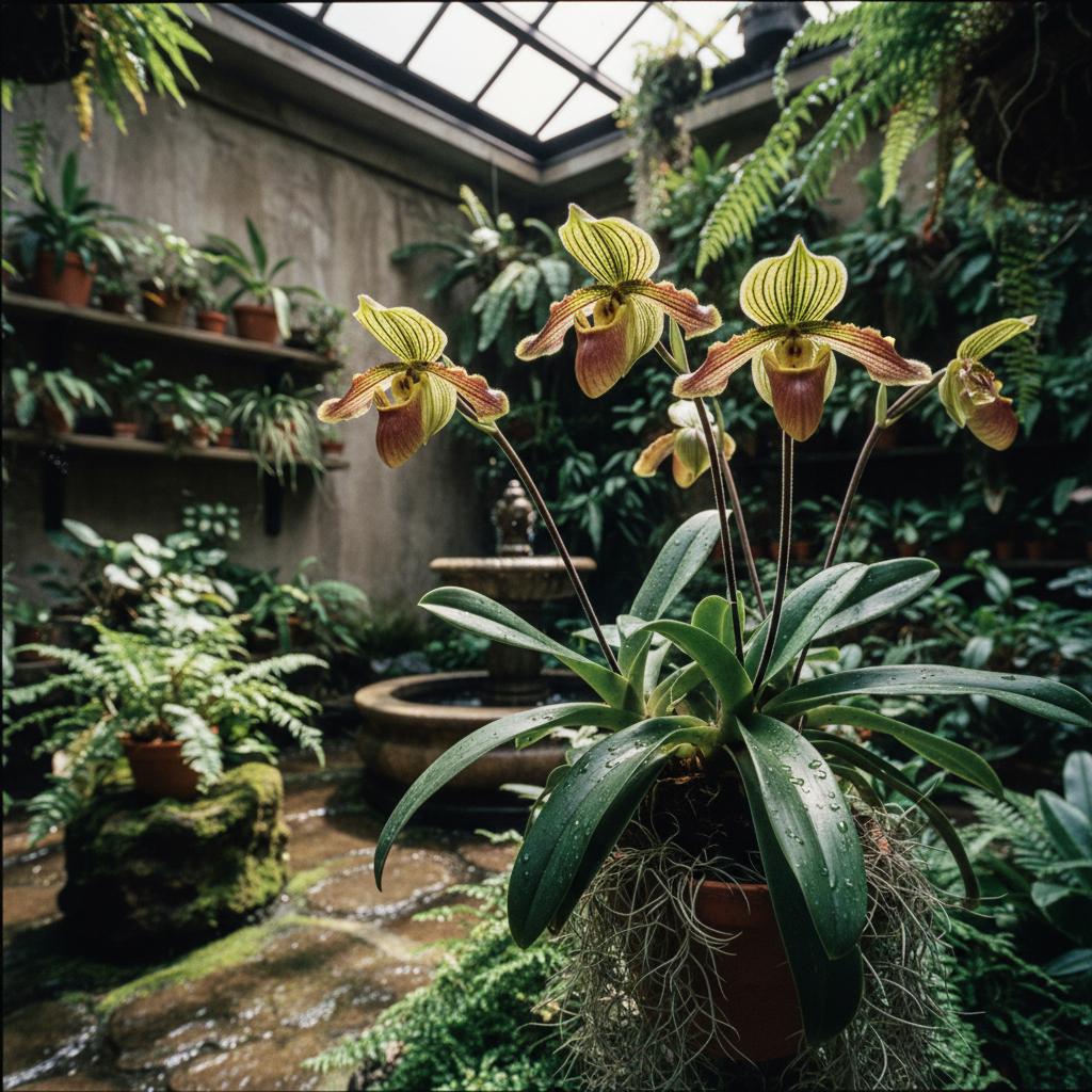 Orchidea da scarpa Haynald (Paphiopedilum haynaldianum)
