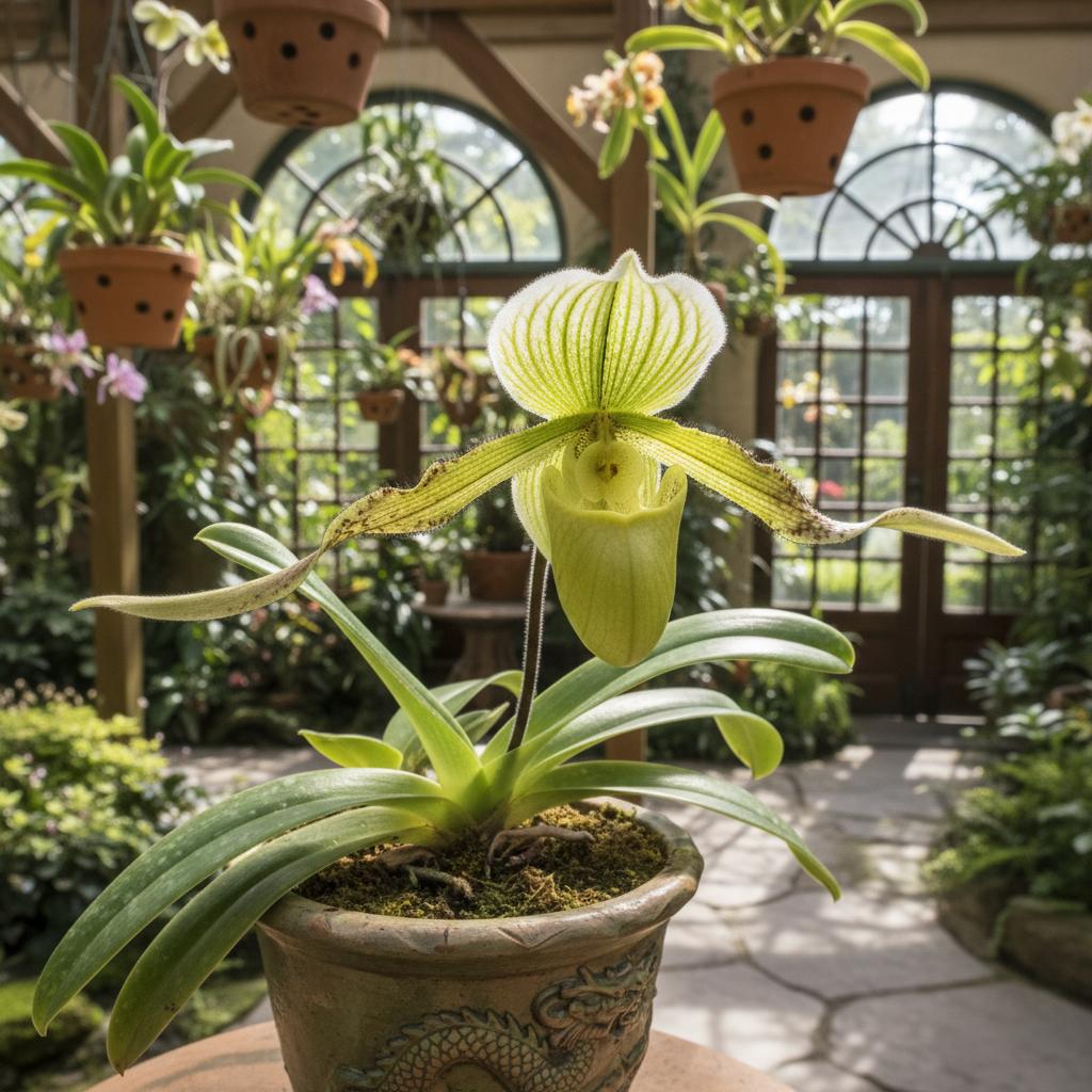 Orchidea Pantofola Hsinying Citron (Paphiopedilum Hsinying Citron)