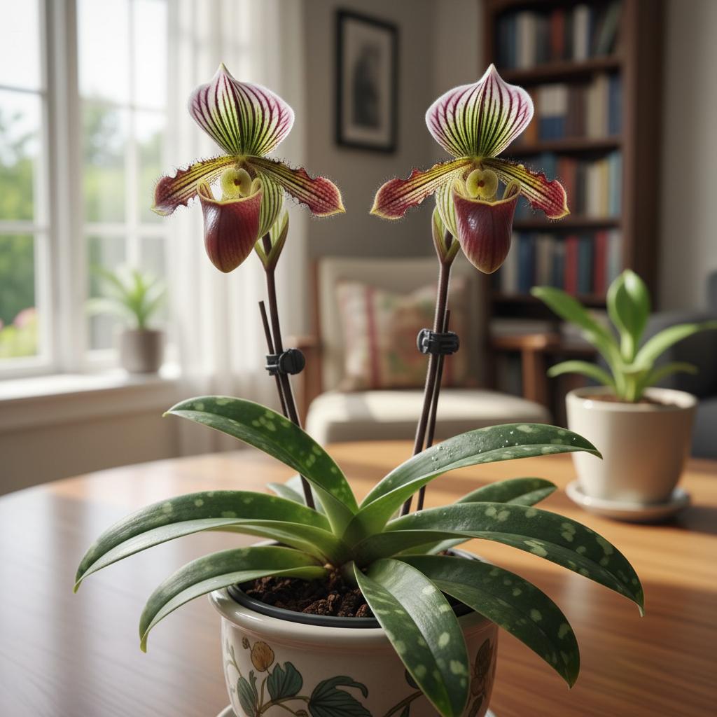 Orchidea Pantofola di Ward (Paphiopedilum wardii)