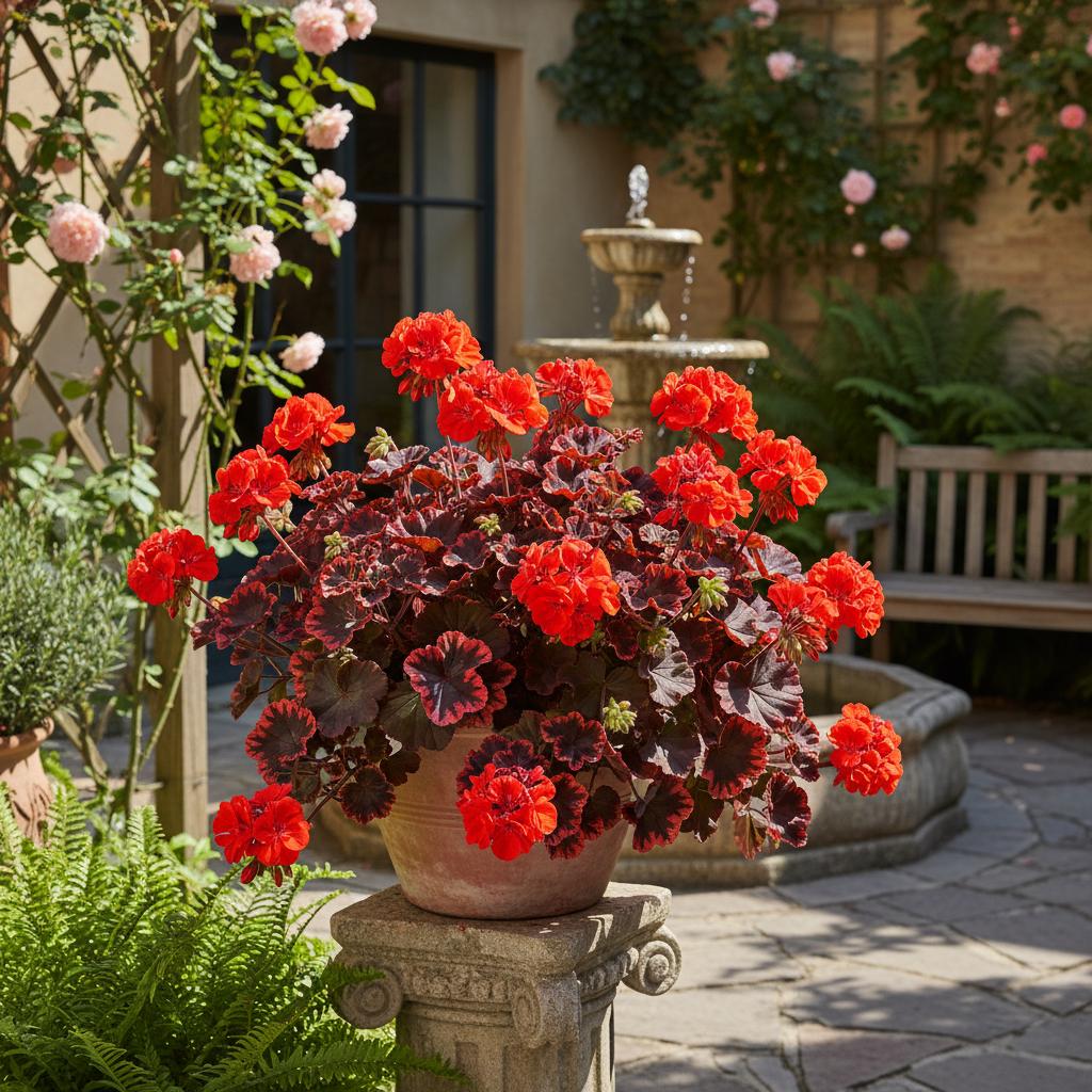 Geranio Brocade Fire Night (Pelargonium 'Brocade Fire Night')