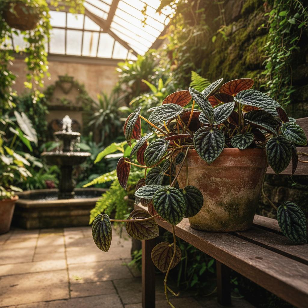 Peperomia angolata 'Rocco Scuro' (Peperomia angulata Rocco Scuro)