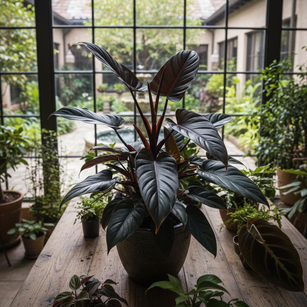 Philodendron Cardinale Nero (Philodendron Black Cardinal)