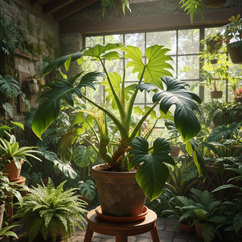 Philodendron martianum (Philodendron a fusto ispessito) (Philodendron martianum)