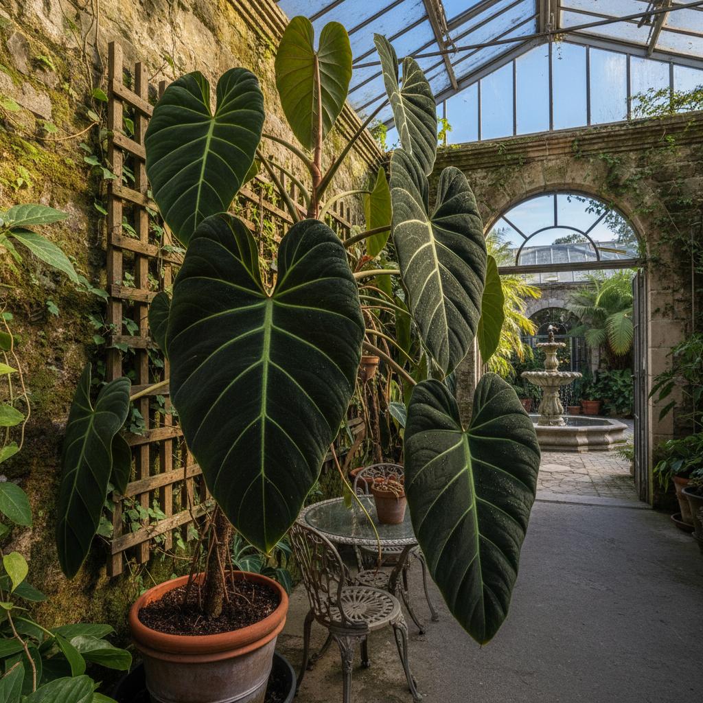 Filodendro d'oro nero (Philodendron melanochrysum)