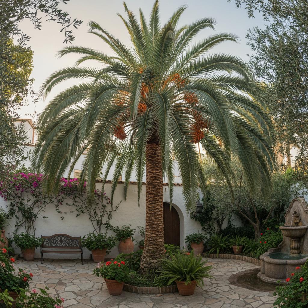 Palma di Canarie (Palma datteroide delle Canarie) (Phoenix canariensis)