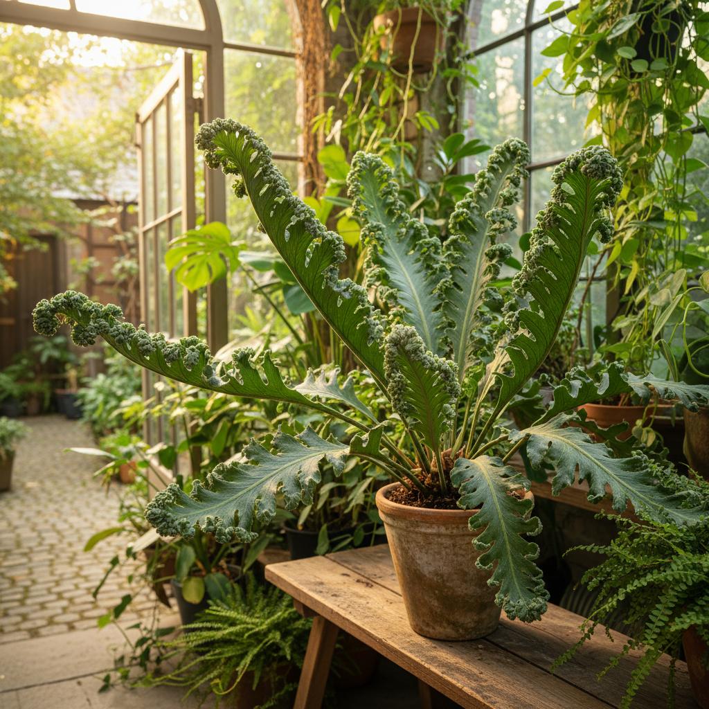 Felce di Formosa cristata (Polypodium formosanum 'Cristatum')
