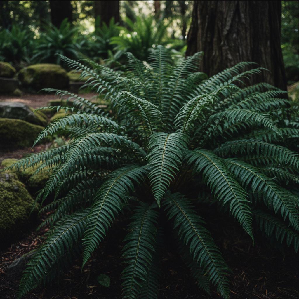 Felce spada occidentale (Polystichum munitum)