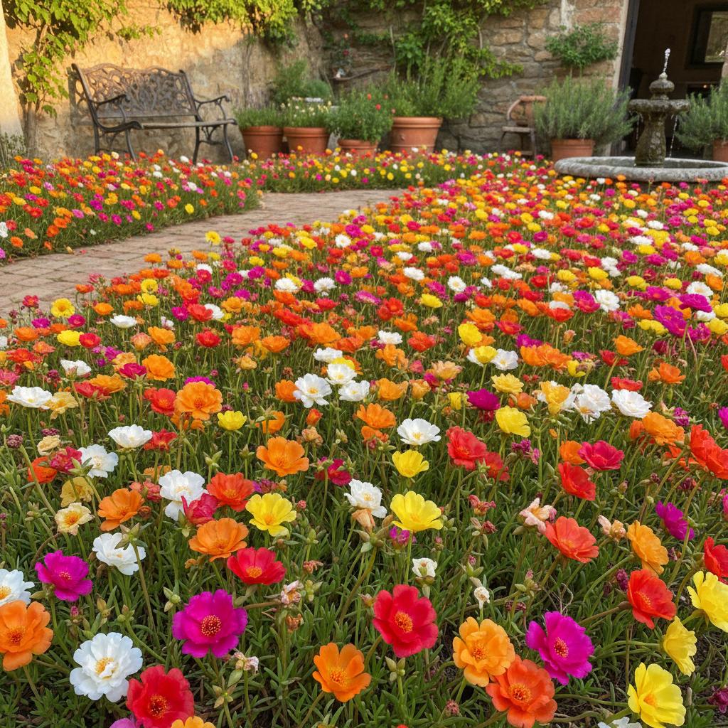 Großblütiges Portulak (Portulaca grandiflora)