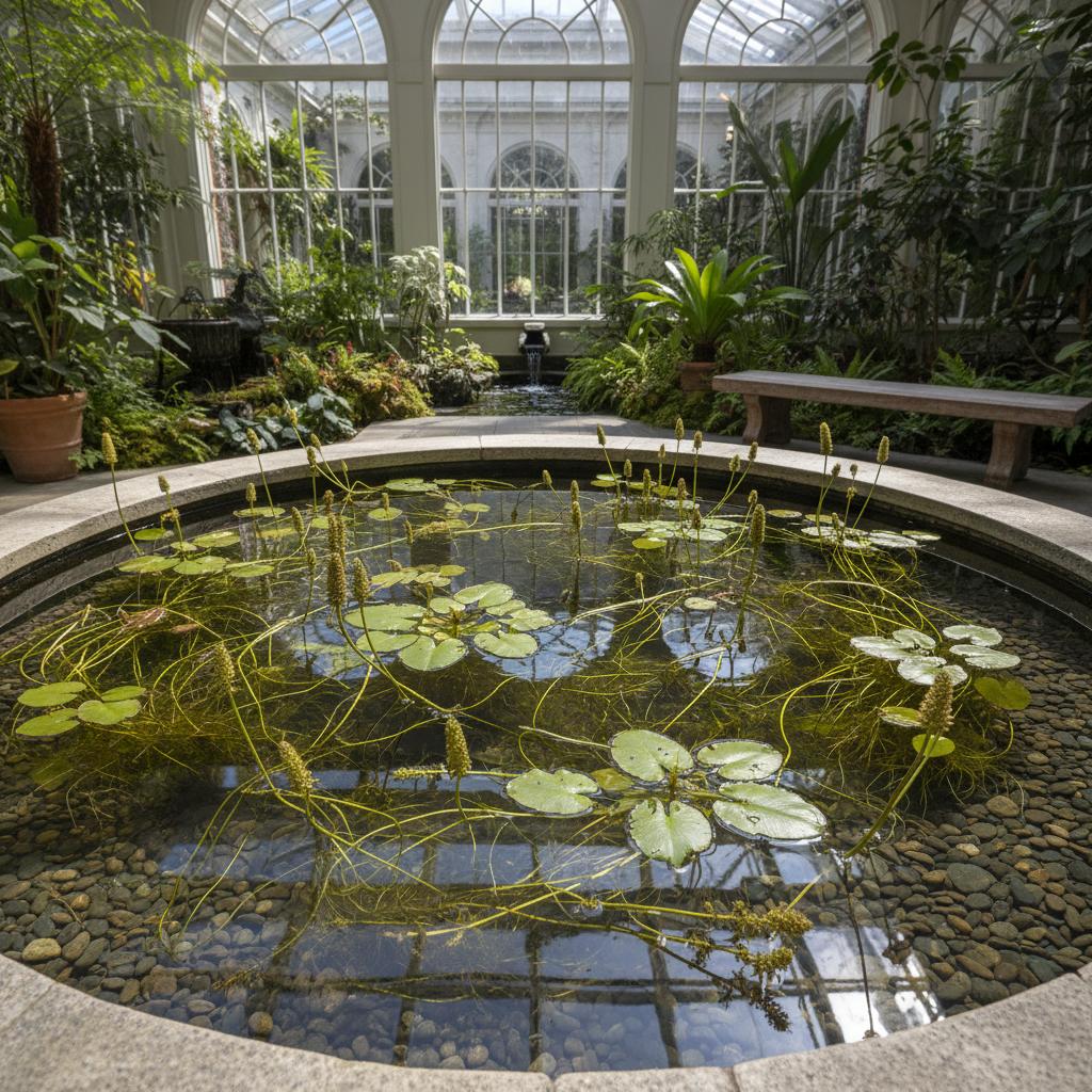 Potamogeto nodoso (Potamogeton nodosus)