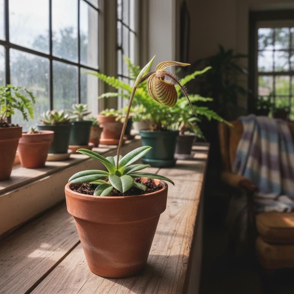 Orchidea cappuccio verde Bureav (Pterostylis bureaviana)