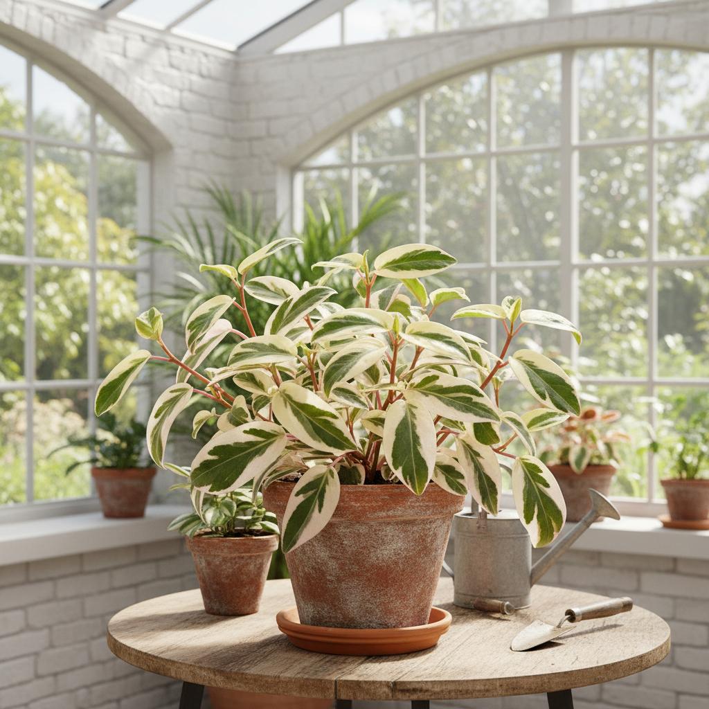 Peperomia Arcobaleno (Peperomia clusiifolia 'Rainbow')