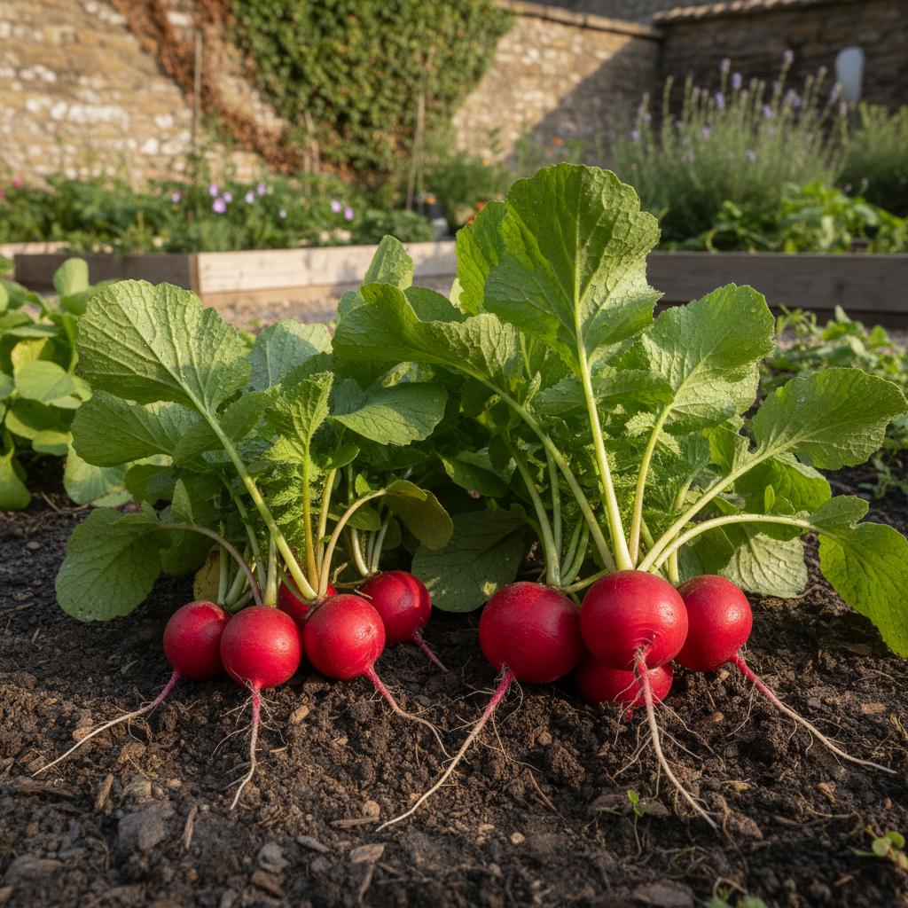 Rote Kugel-Rettich (Raphanus sativus 'Scarlet Globe')