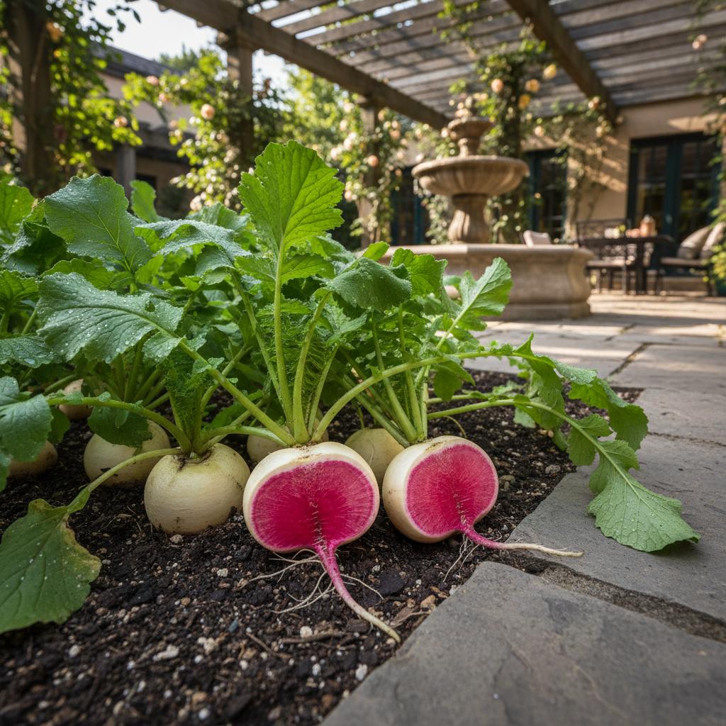 Wassermelonen-Rettich (Raphanus sativus 'Watermelon')