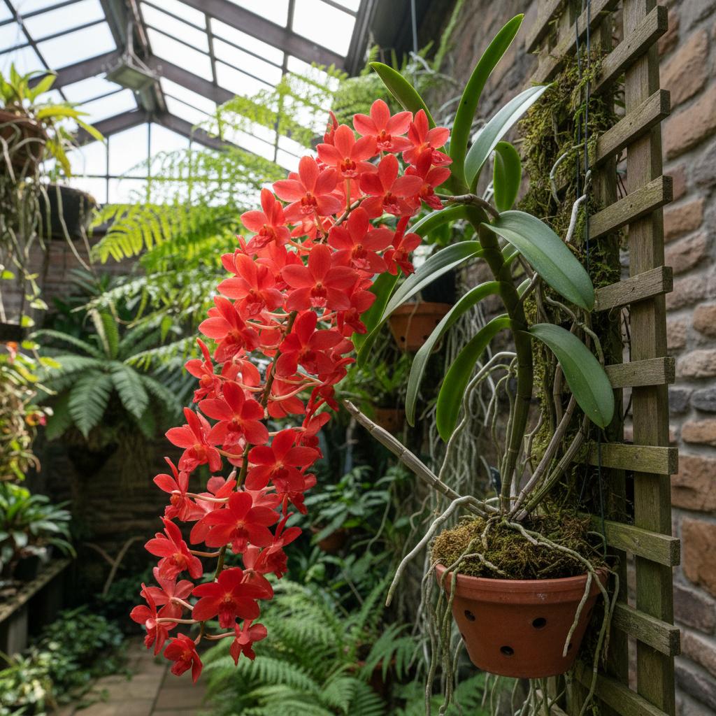 Feuerorchidee (Renanthera coccinea)