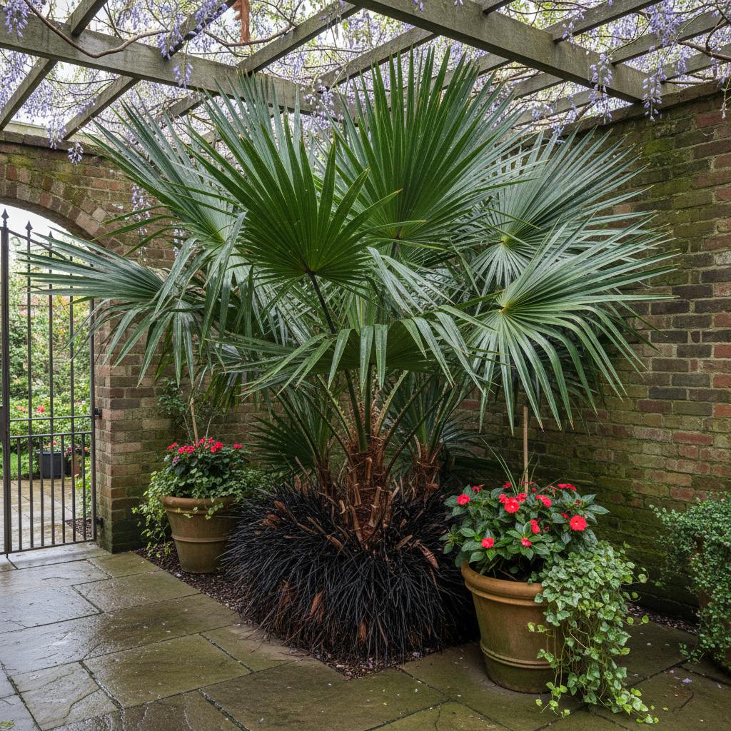 Nadelpalme (Rhapidophyllum hystrix)