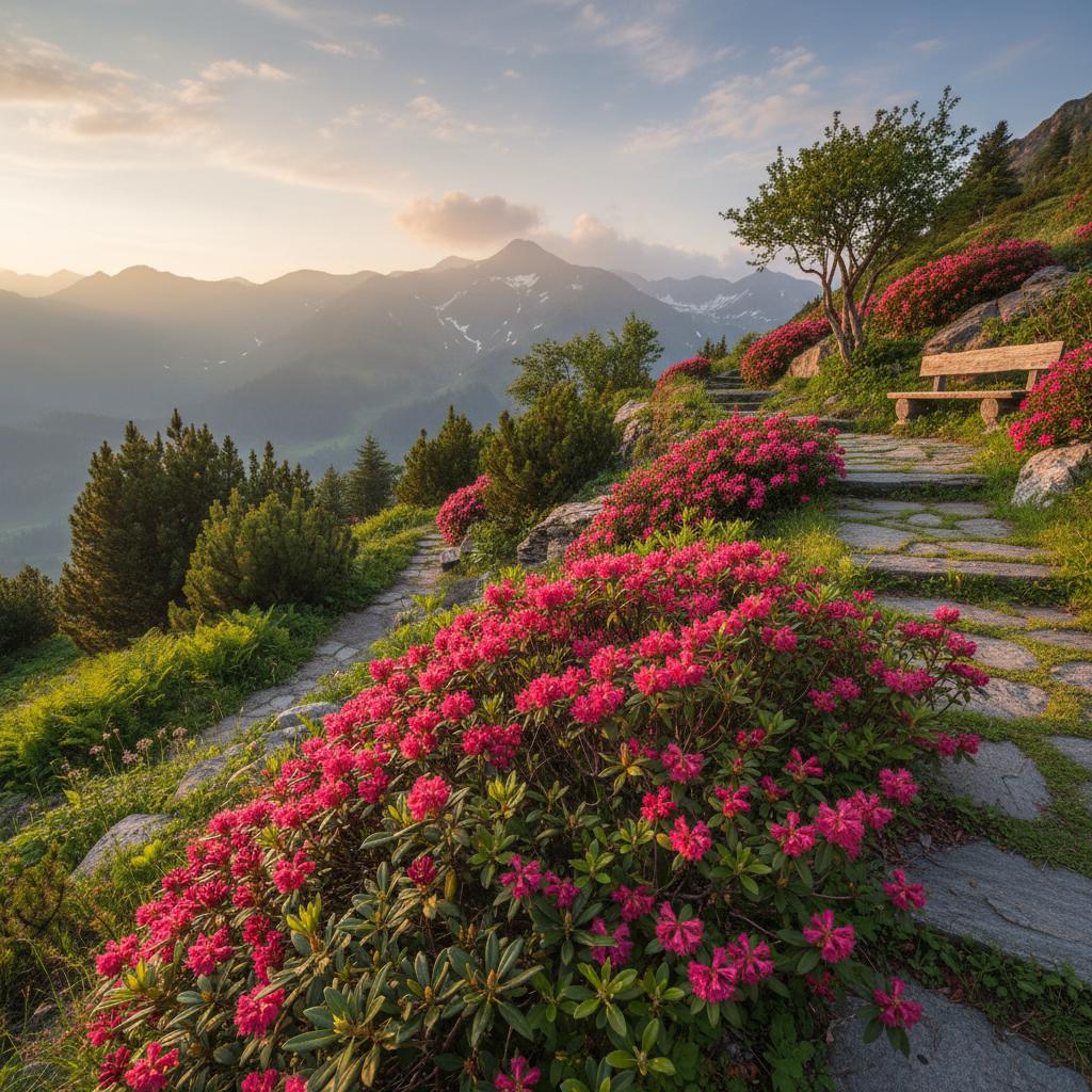 Eisenblättrige Alpenrose (Rhododendron ferrugineum)