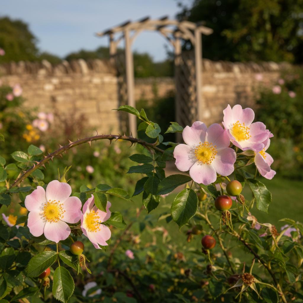 Eglantine-Rose (Süßdorn-Rose) (Rosa rubiginosa)