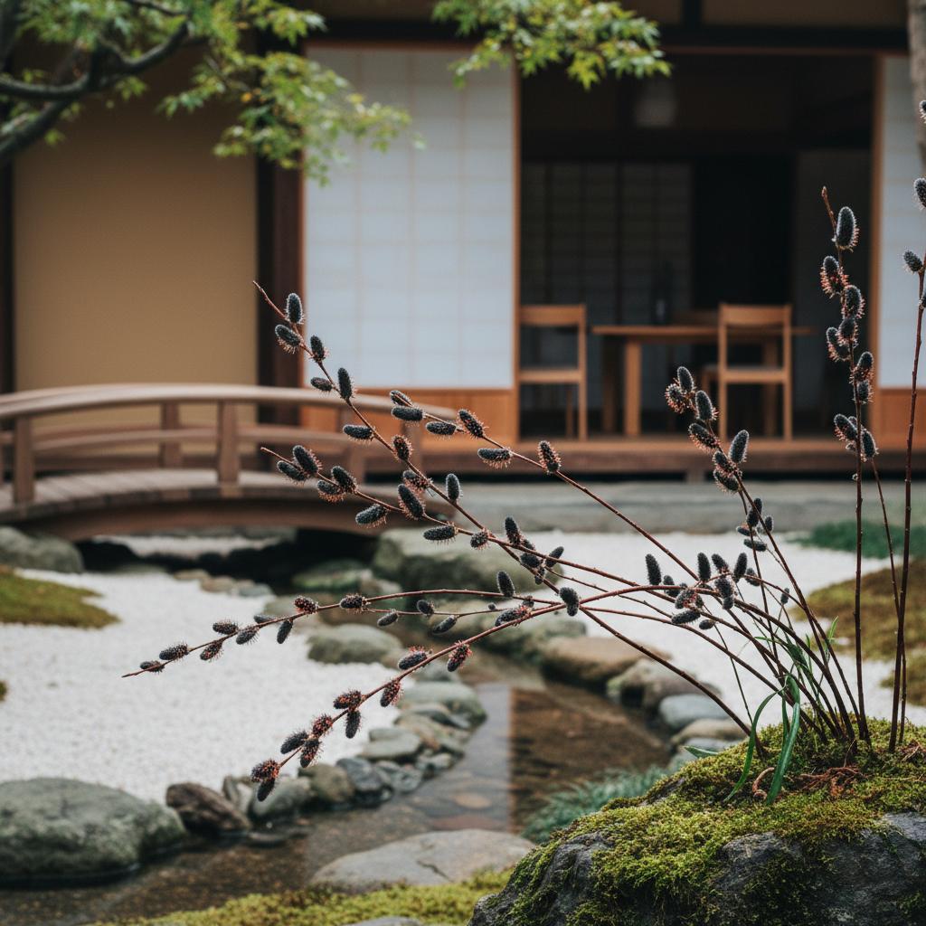 Schwarzkätzchen-Weide (Salix gracilistyla 'Melanostachys')