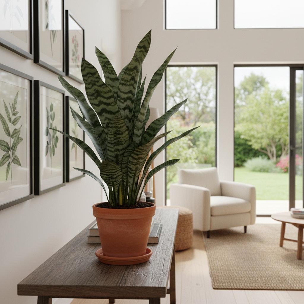 Walfischflossen-Sansevierie Victoria (Sansevieria masoniana Victoria)