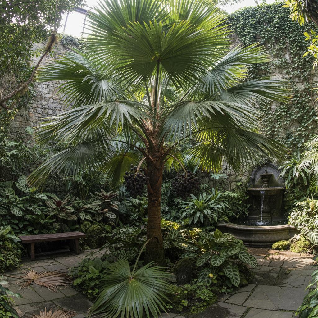 Rundblättrige Saribus-Palme (Saribus rotundifolius)