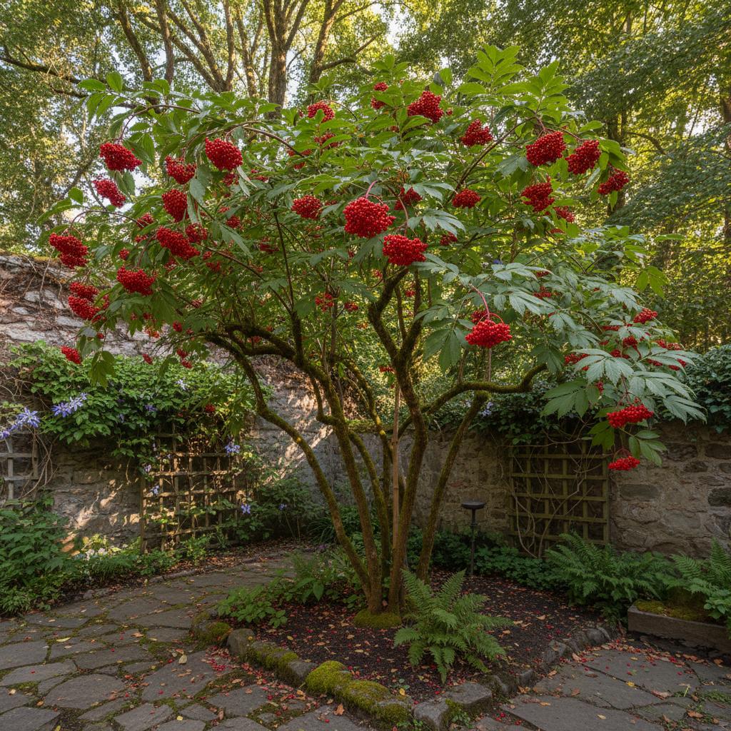 Rote Holunderbeere (Sambucus callicarpa)