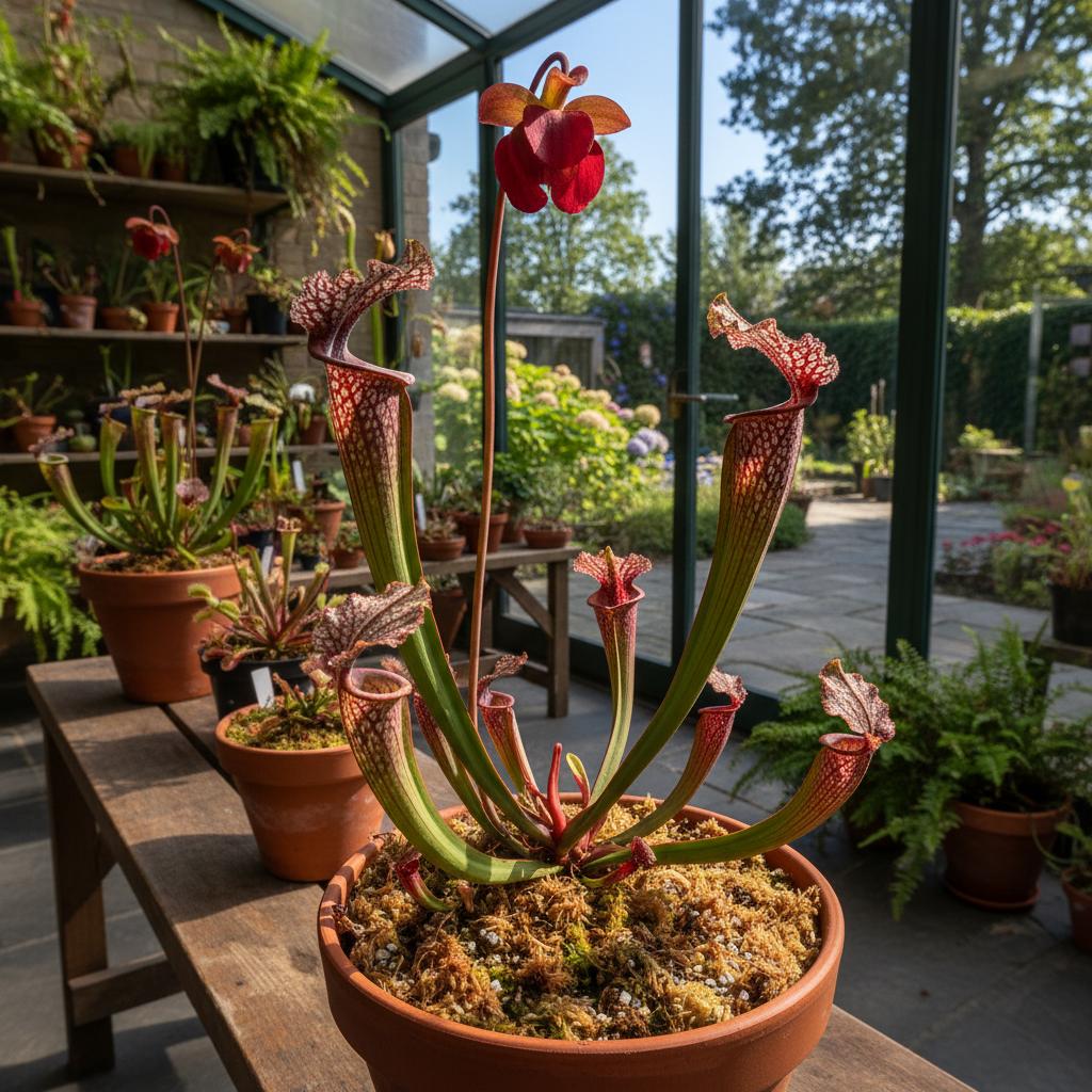Mitchells Schlauchpflanze (Sarracenia × mitchelliana)
