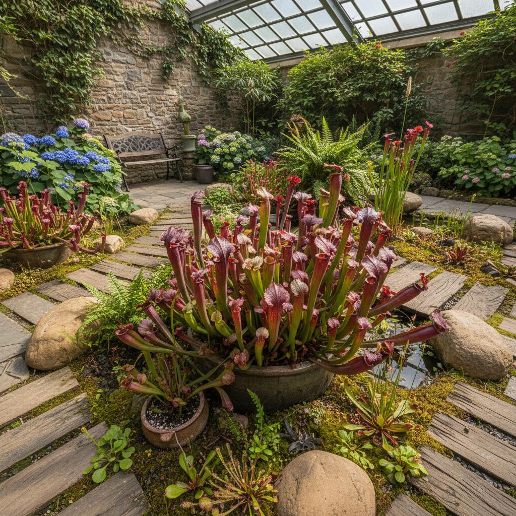 사라세니아 퍼퓨어 (붉은 투구식물) (Sarracenia purpurea)