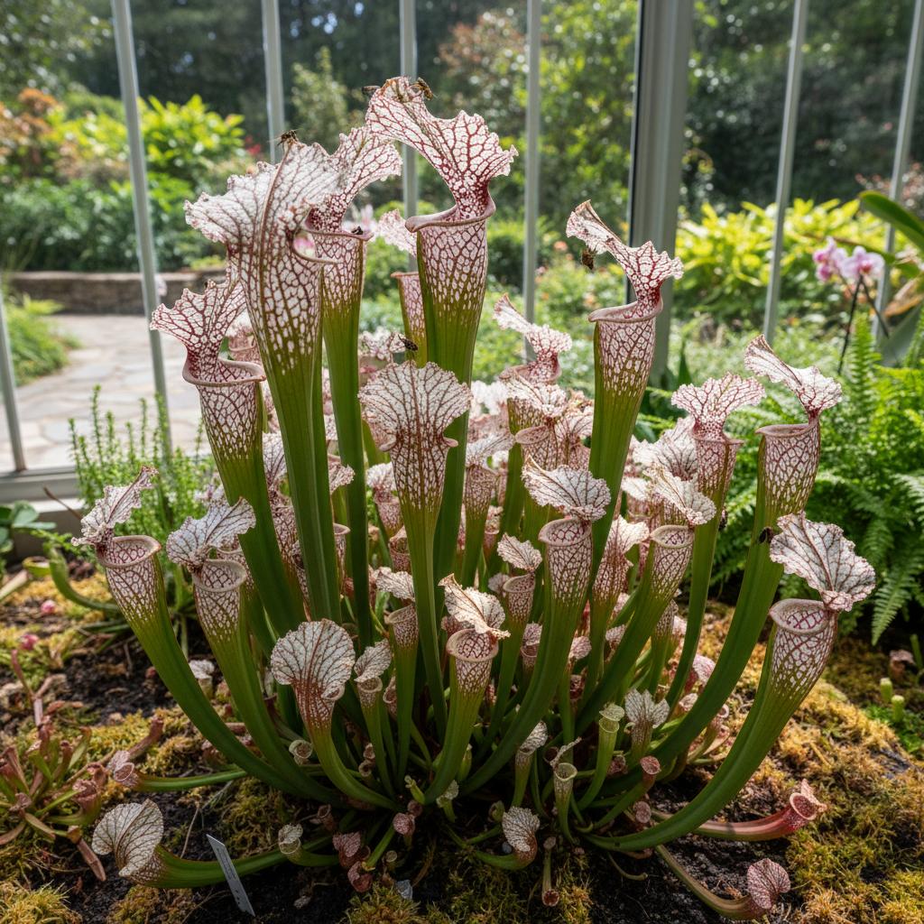 Weiße Schlauchpflanze (Sarracenia leucophylla)