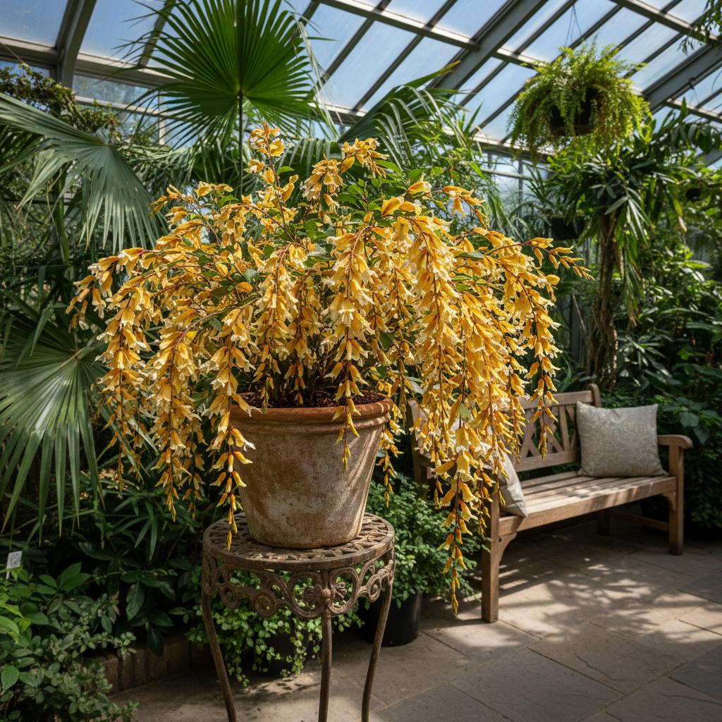 Gelbe Tanzblume (Schaueria flavicoma 'Yellow Dancer')