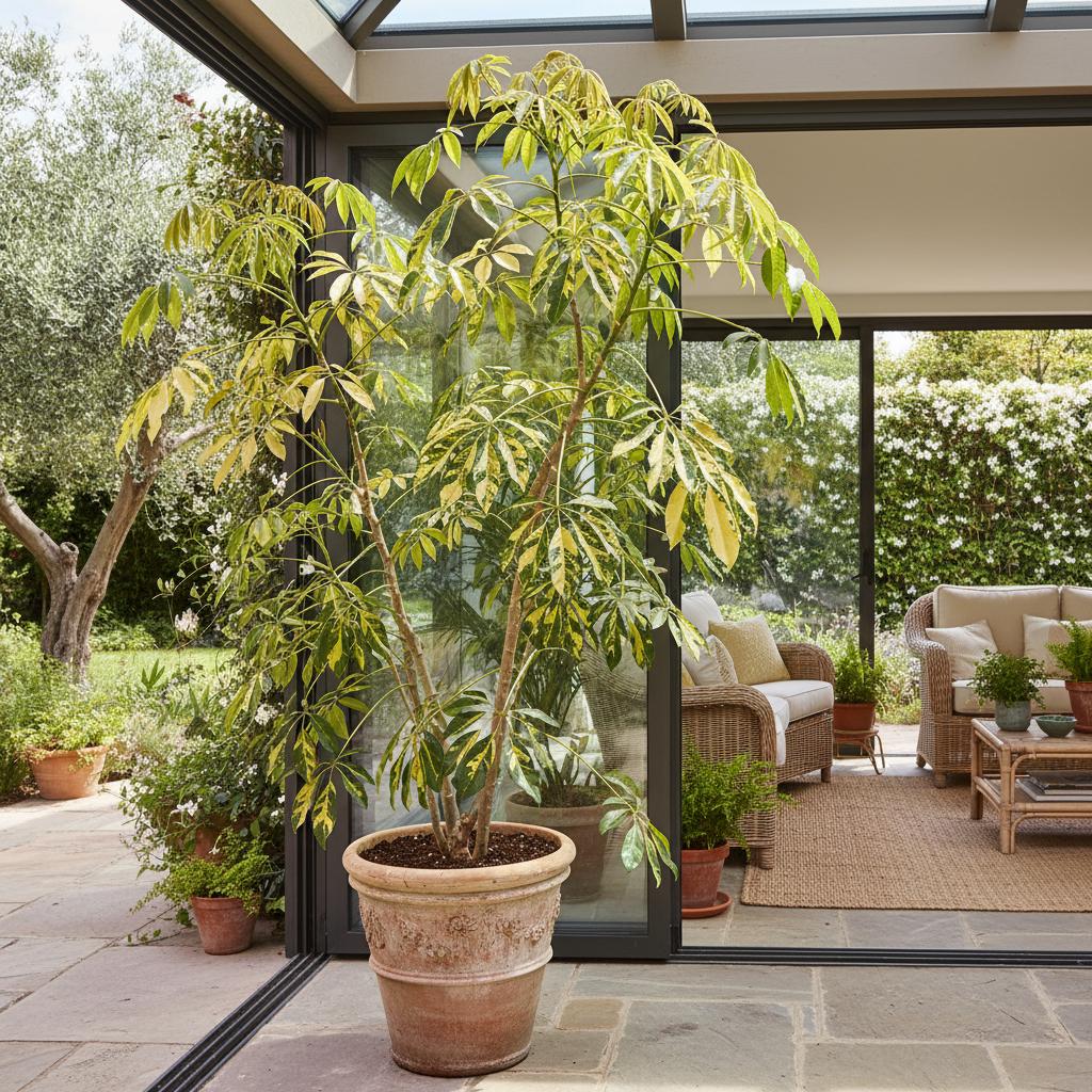 花叶鹅掌柴 (Schefflera 'Gold Capella')