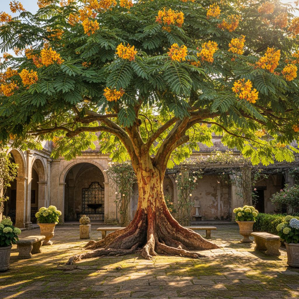 Brasilianischer Flammenbaum (Schizolobium parahyba)