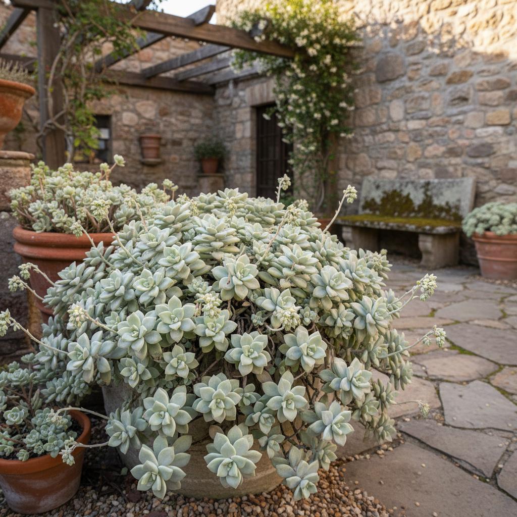 Weißer Diamant-Fetthenne (Sedum pachyclados 'White Diamond')
