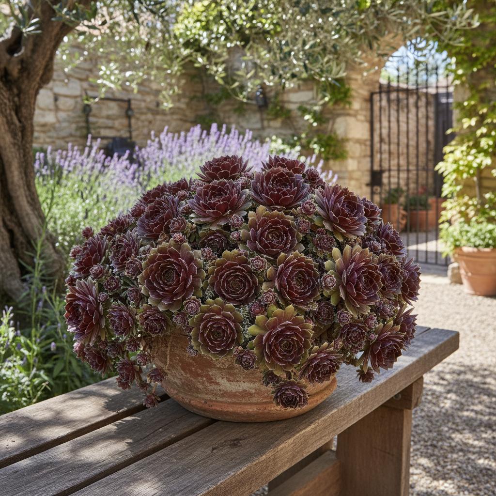 Hauswurz 'Plum Parfait' (Sempervivum 'Plum Parfait')
